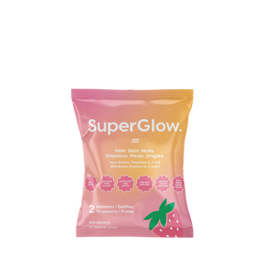 SuperGlow. Gummies Sample – Hair, Skin & Nails Vitamins with Biotin | Strawberry
